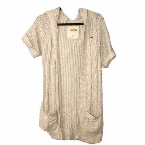 Hollister Sweater Coat Long Tan Size Medium (J)